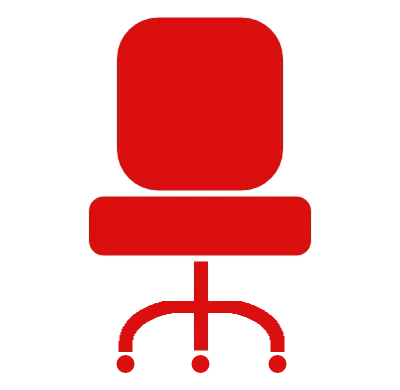 A red office chair icon